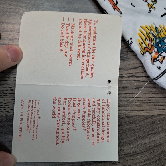 Vintage Hush Puppies Toddler White Tank Top Size 3T NWT Original Store Tag - Picture 6 of 7